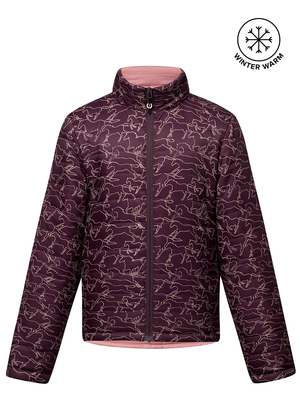 VINEYARD FULL GALLOP::variant::Kids Round Up Reversible Quilted Jacket