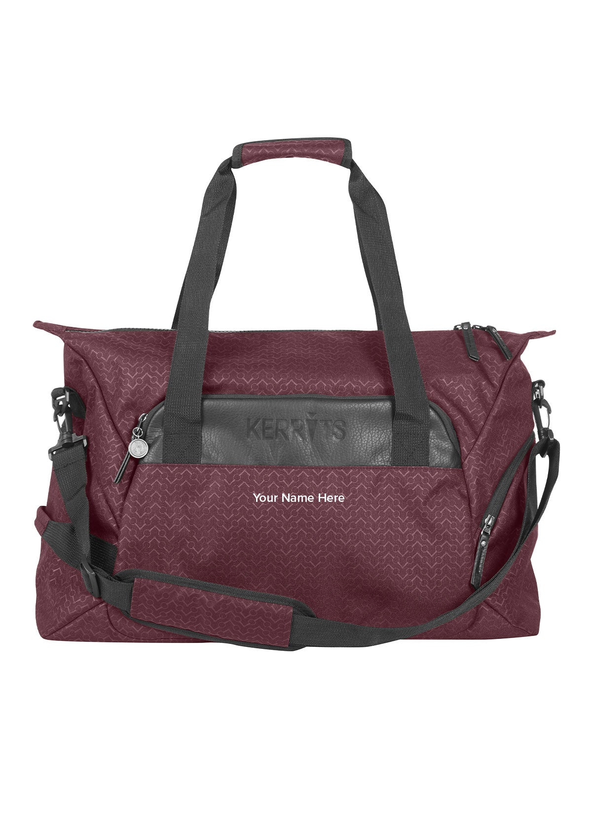 BURGUNDY CHEVRON BITS::variant::Duffle Bag