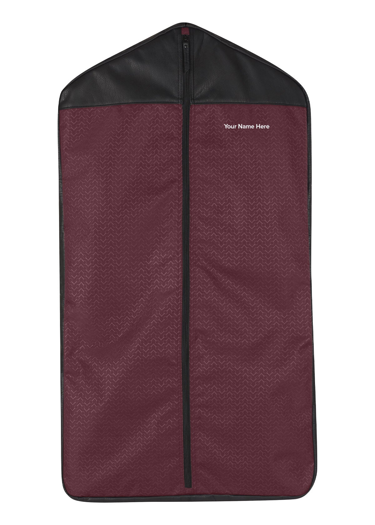 BURGUNDY CHEVRON BITS::variant::EQ Garment Bag