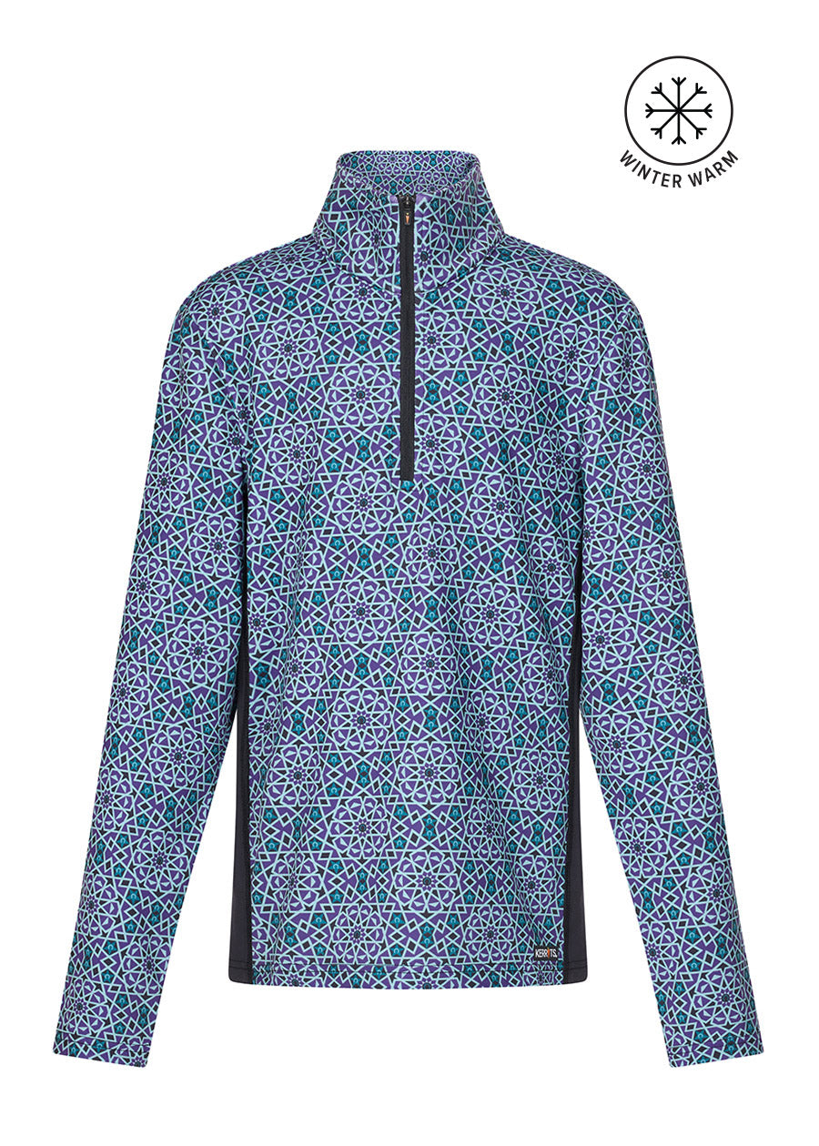 IRIS STARLIGHT::variant::Kids Rail Side Quarter Zip Tech Top - Print