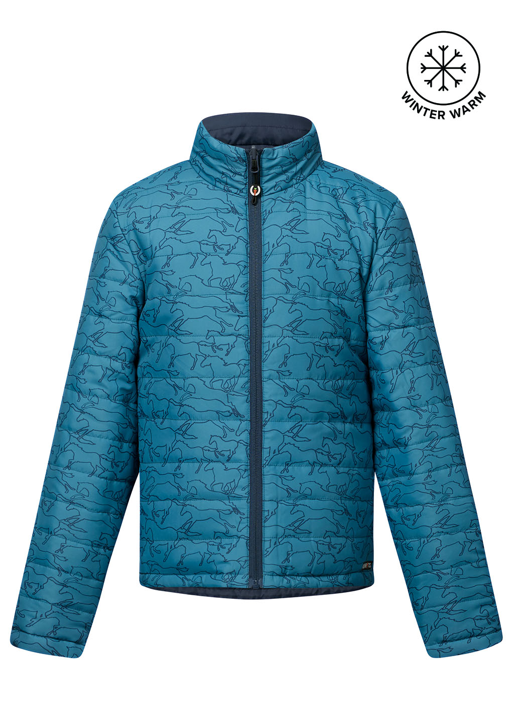 DEWDROP FULL GALLOP::variant::Kids Round Up Reversible Quilted Jacket