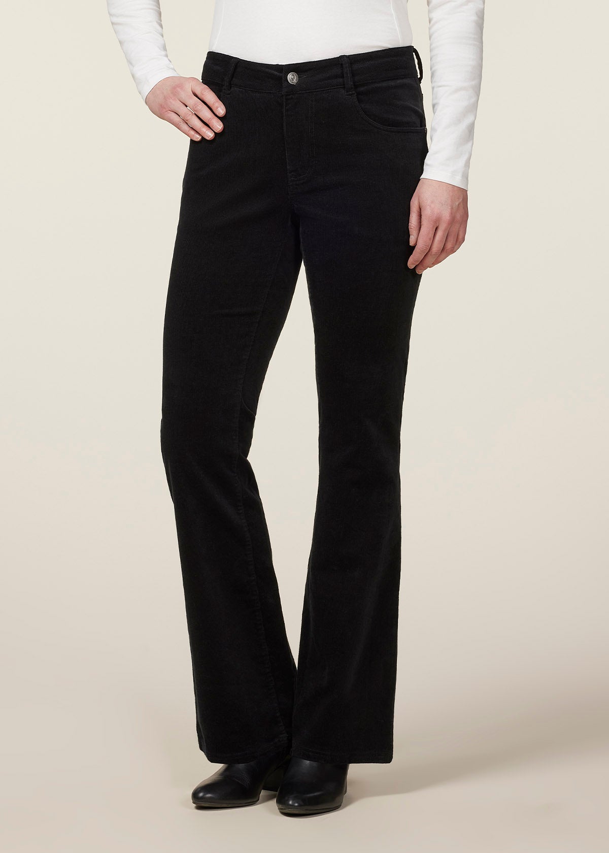 BLACK::variant::Soft Stretch Corduroy Bootcut Pant