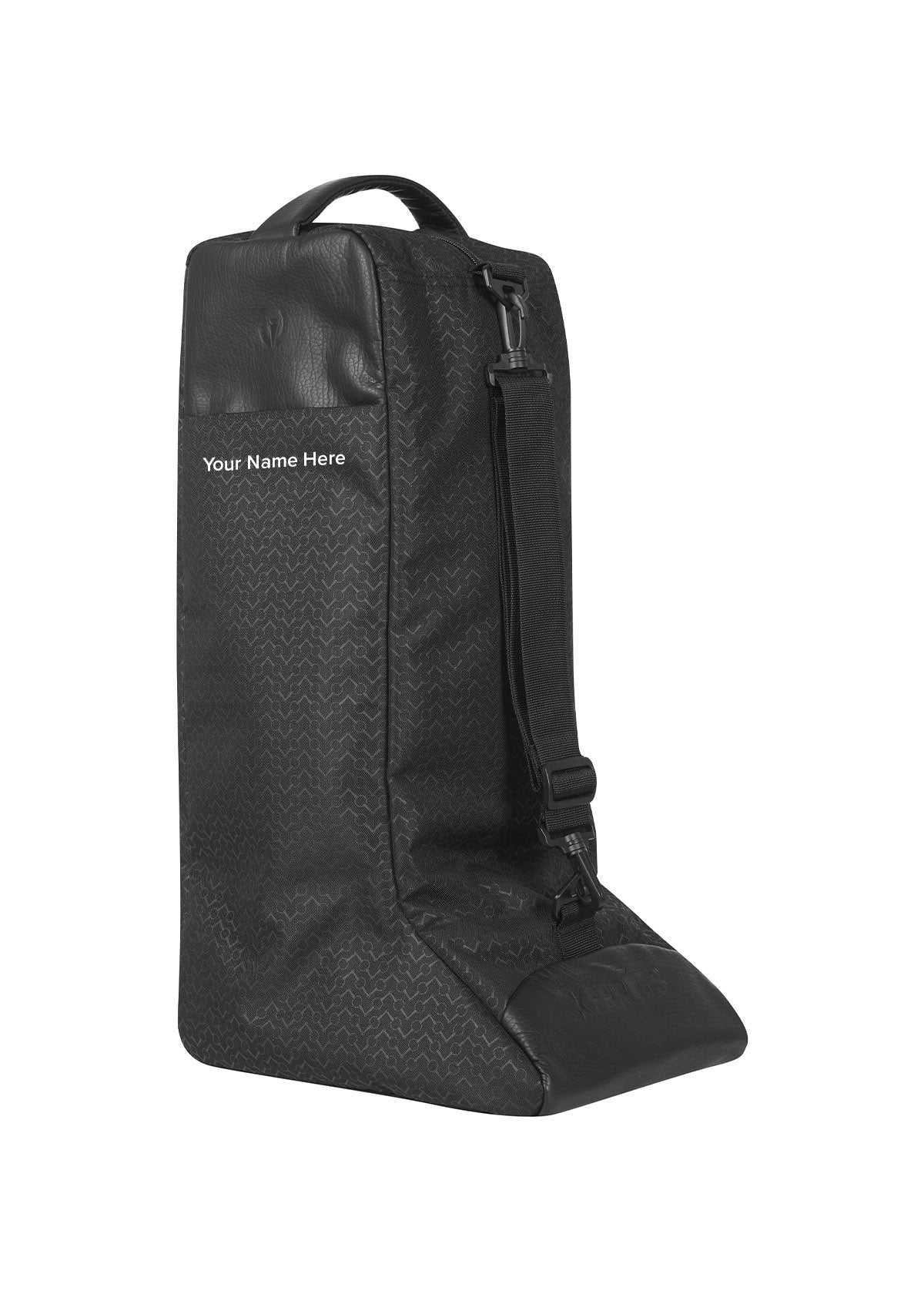 BLACK CHEVRON BITS::variant::EQ Boot Bag - Personalized