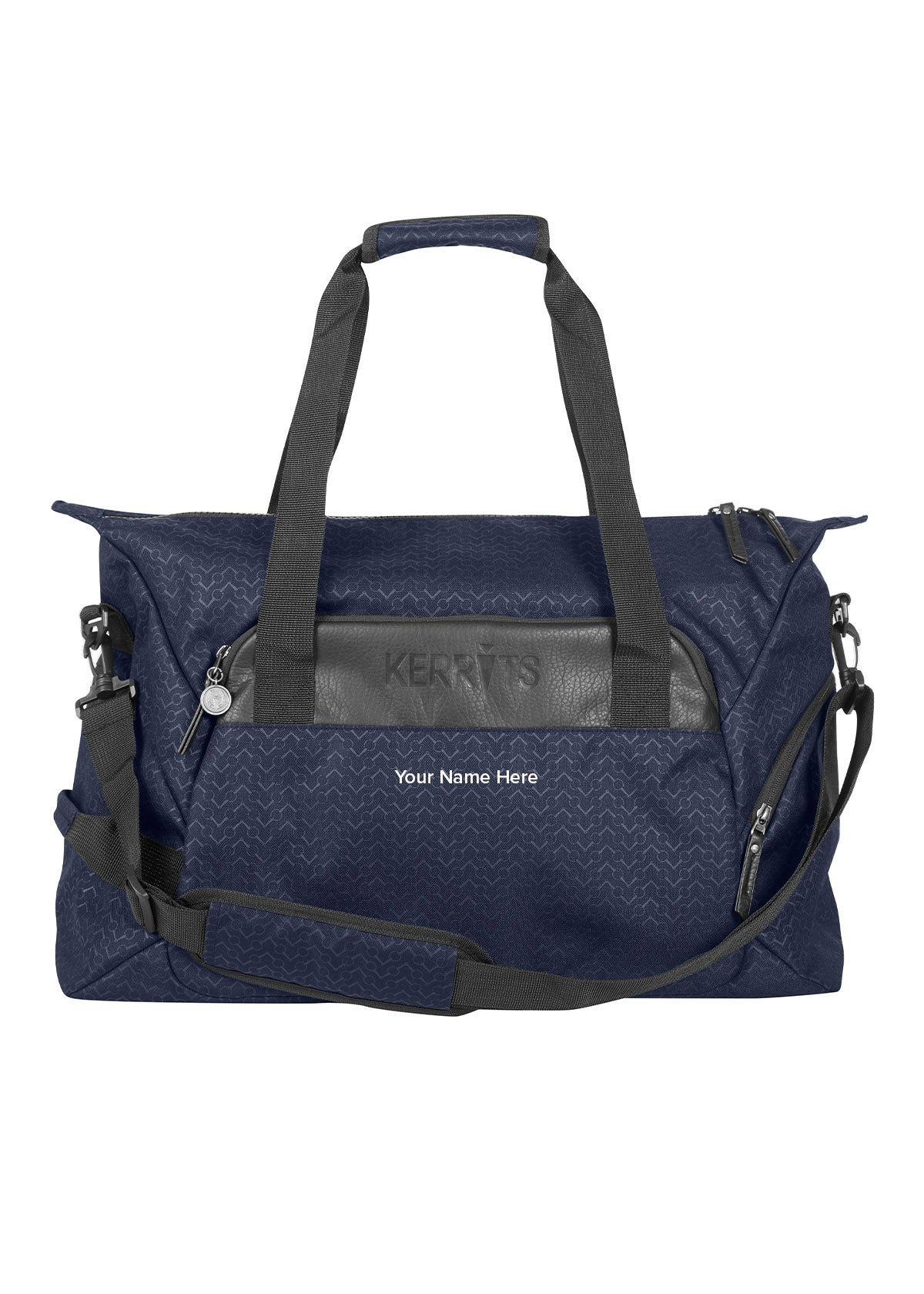 navy chevron bits::variant::Duffle Bag