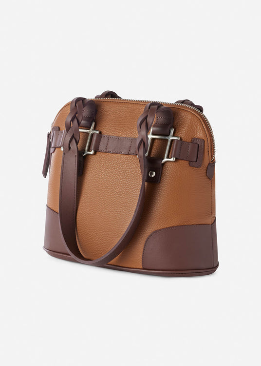 Bronzed Caramel/ Brown::variant::Oughton Cob Purse in Pebbled Leather