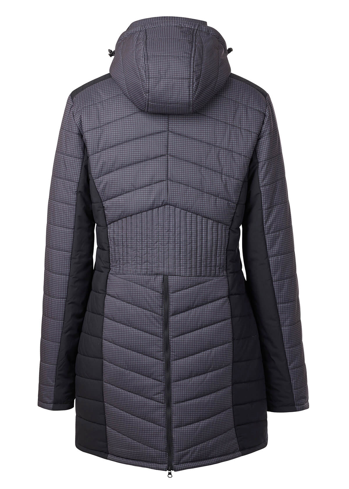 Solid faux fur on sale hooded walker jacket