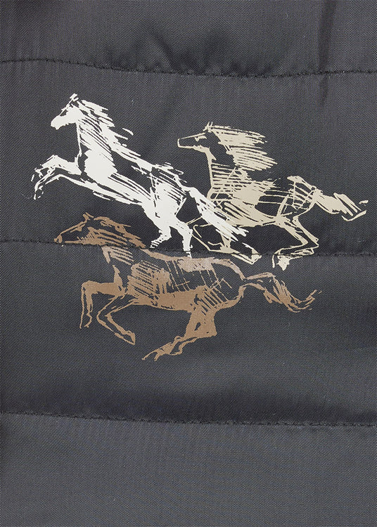 BLACK RUN FREE MULTI/BLACK::variant::Kids Pony Tracks Reversible Quilted Riding Vest