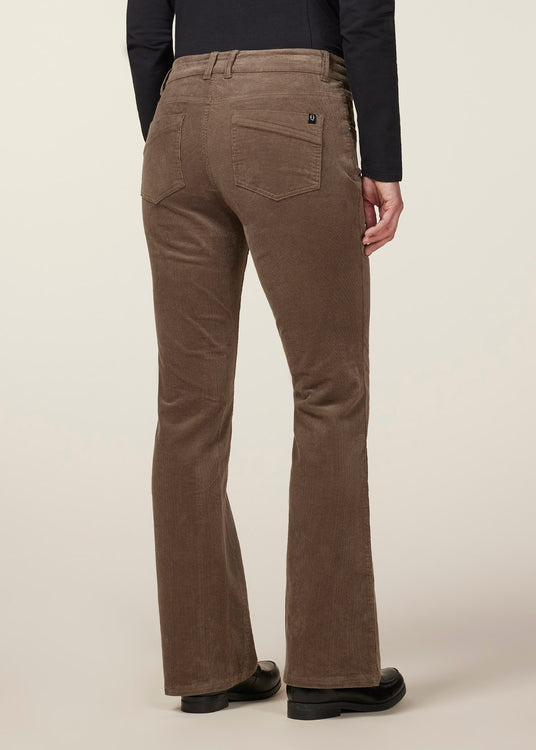 Soft Surroundings 2AX22 Women's Brown Elastic Waist Bootcut Pants Size  Medium
