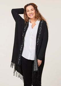 BLACK/STERLING::variant::Bits and Fringe Cardigan