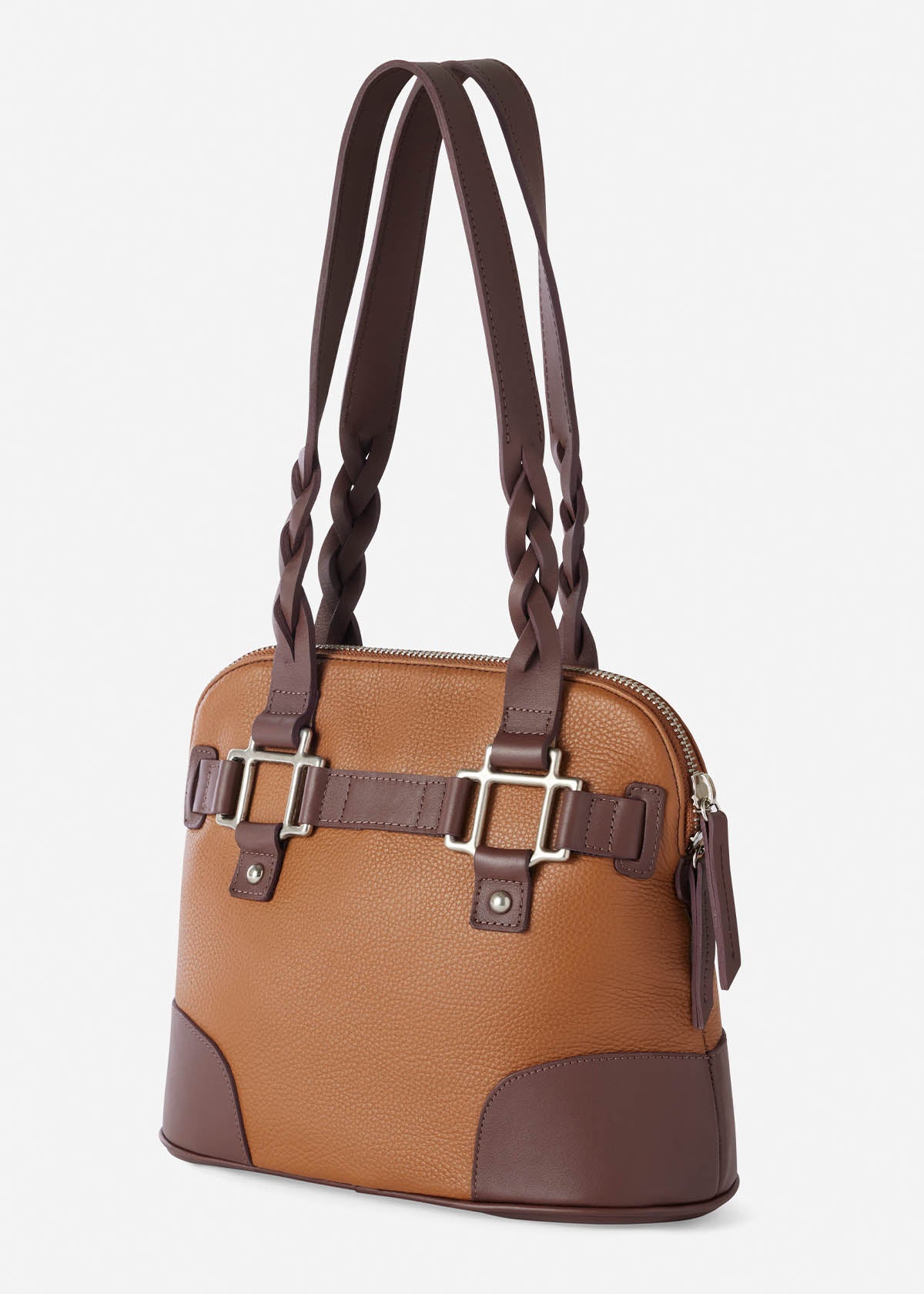 Bronzed Caramel/ Brown::variant::Oughton Cob Purse in Pebbled Leather