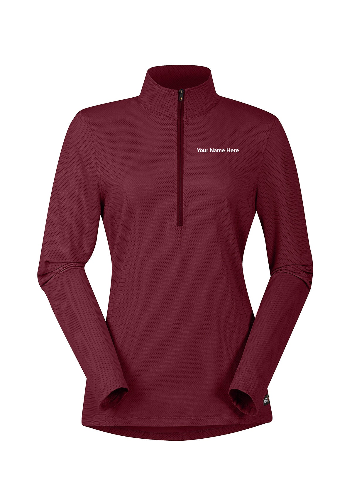 BURGUNDY::variant::Ice Fil Long Sleeve Riding Top for Clubs