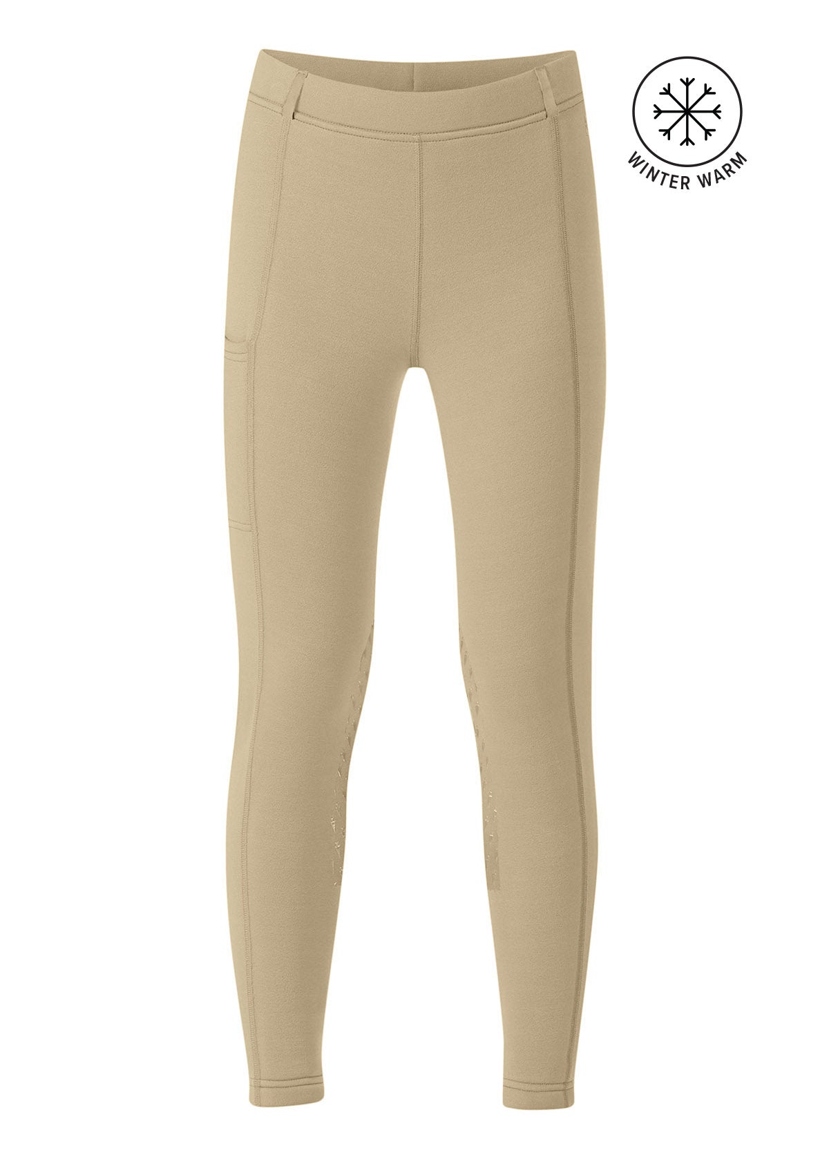 TAN::variant::Kids Power Stretch Pocket Knee Patch Tight