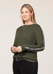 HUNTER/NAVY::variant::Snaffle Stripe Sweater