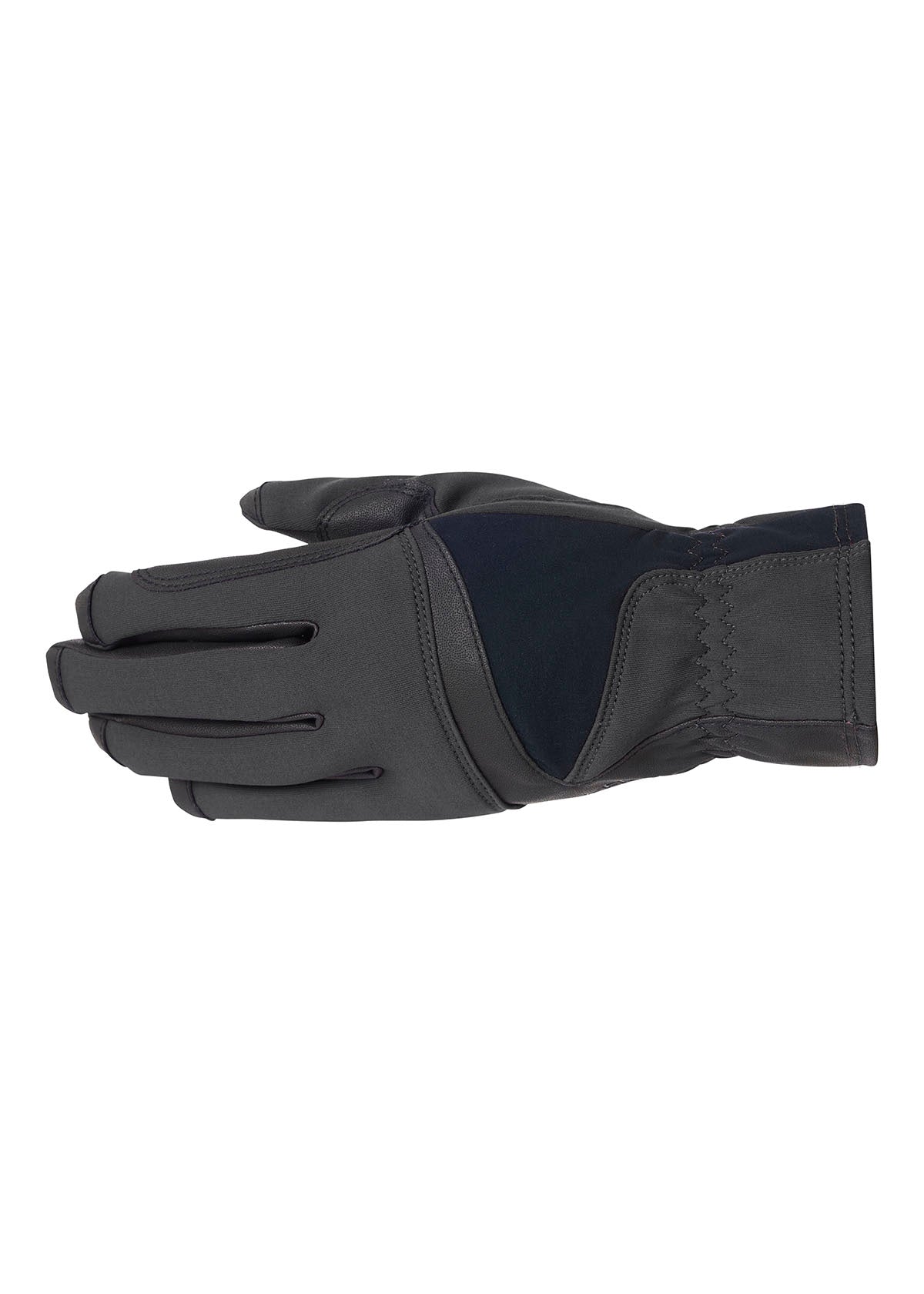 Close-up of the Coolcore® fabric on the Coolcore® Riding Gloves in Pine, showing the breathable, wicking material with thermoregulating properties.