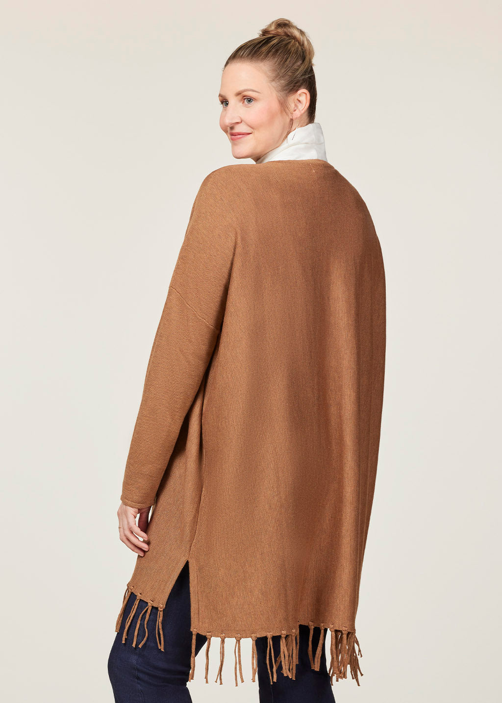 CARAMEL/JAVA::variant::Bits and Fringe Cardigan