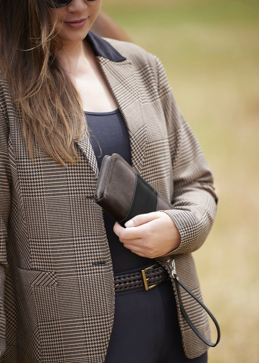 Heritage Brown/ Black::variant::Oughton Paddock Wristlet Wallet in Classic Canvas