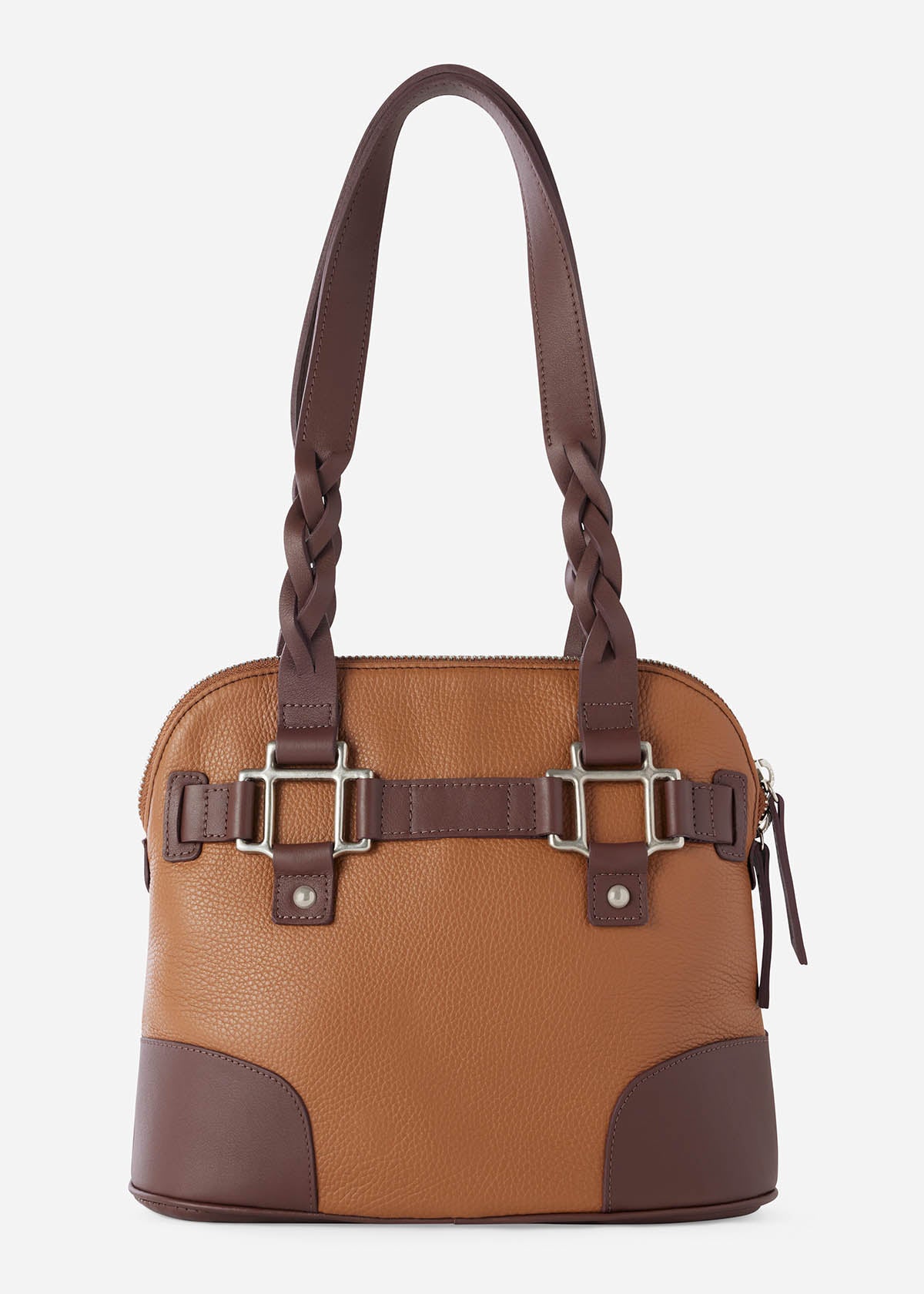 Bronzed Caramel/ Brown::variant::Oughton Cob Purse in Pebbled Leather