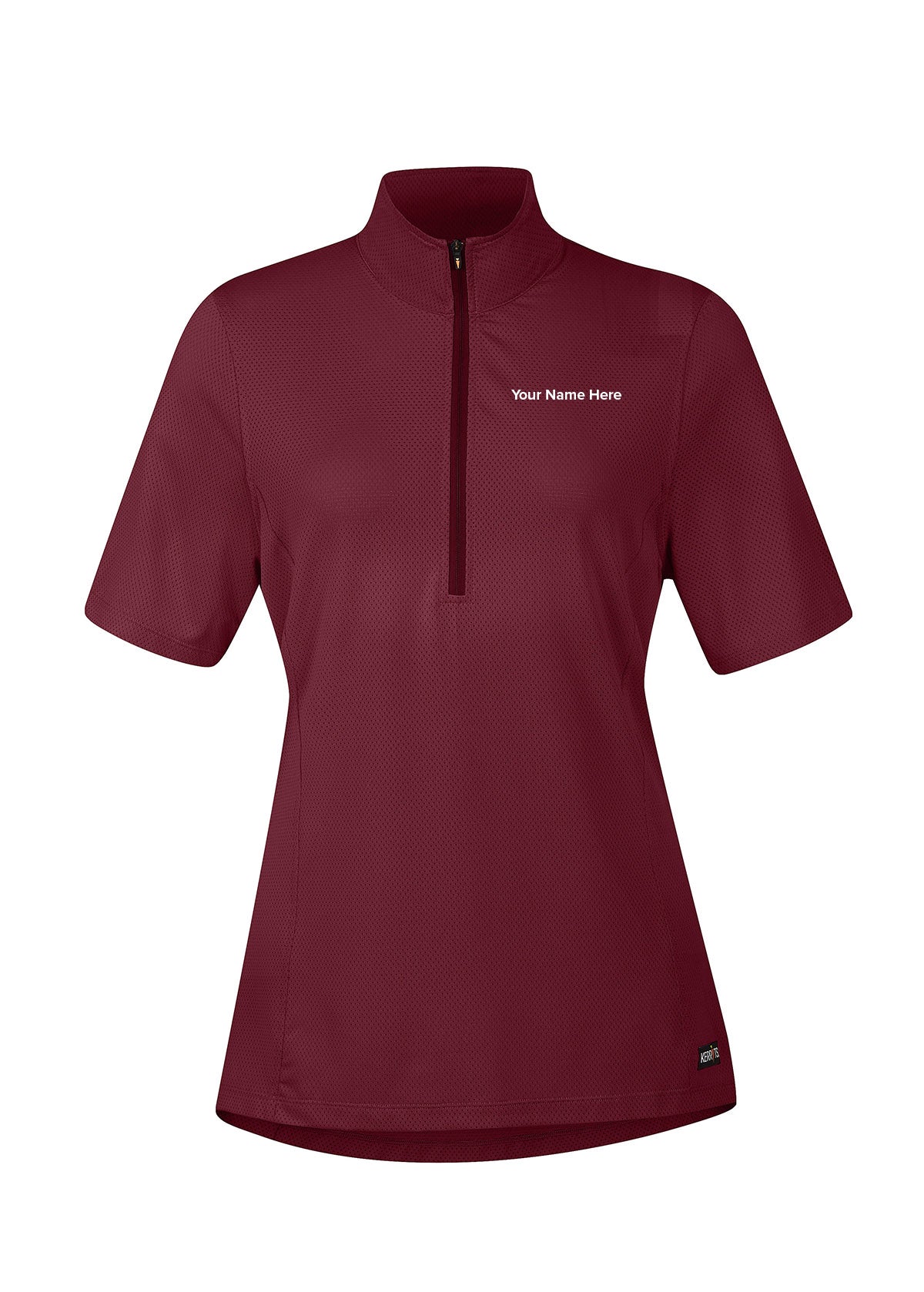 BURGUNDY::variant::Ice Fil Short Sleeve Riding Top for Clubs