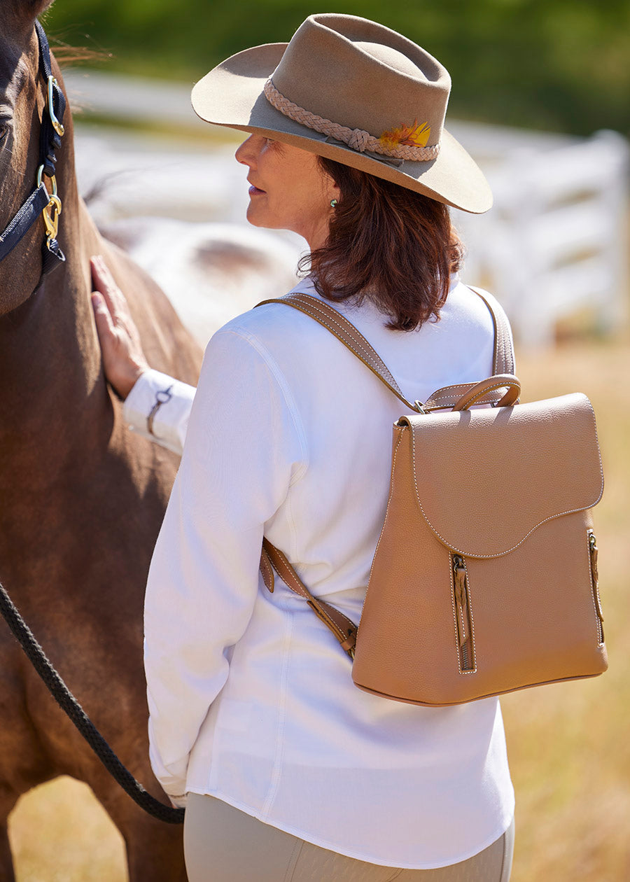 Bronzed Caramel::variant::Oughton Paddock Convertible Backpack Purse