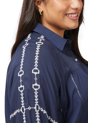 Bit and Rein Embroidered Blouse