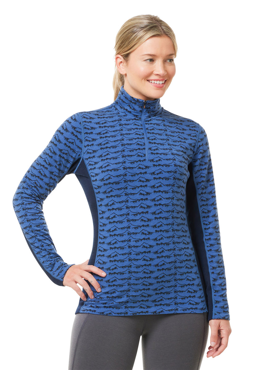 Quart Us Rail Side Quarter Zip - Noir - Pour équitation Ou