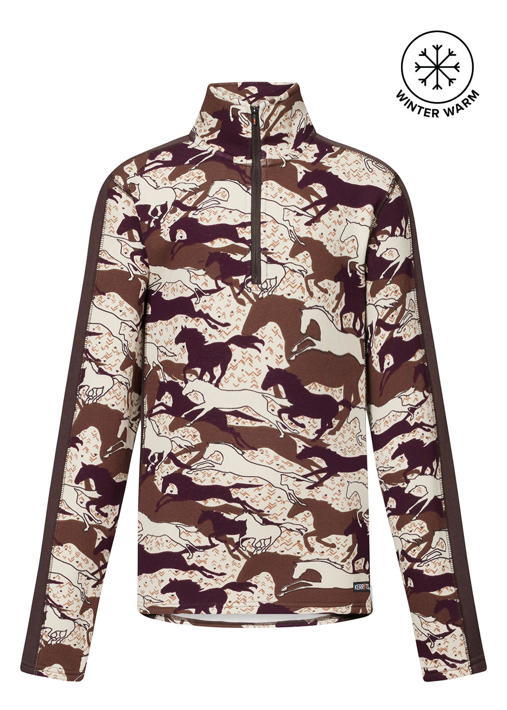 VINEYARD GALLOP::variant::Kids Plush Printed Fleece Half Zip