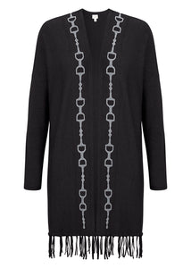 BLACK/STERLING::variant::Bits and Fringe Cardigan
