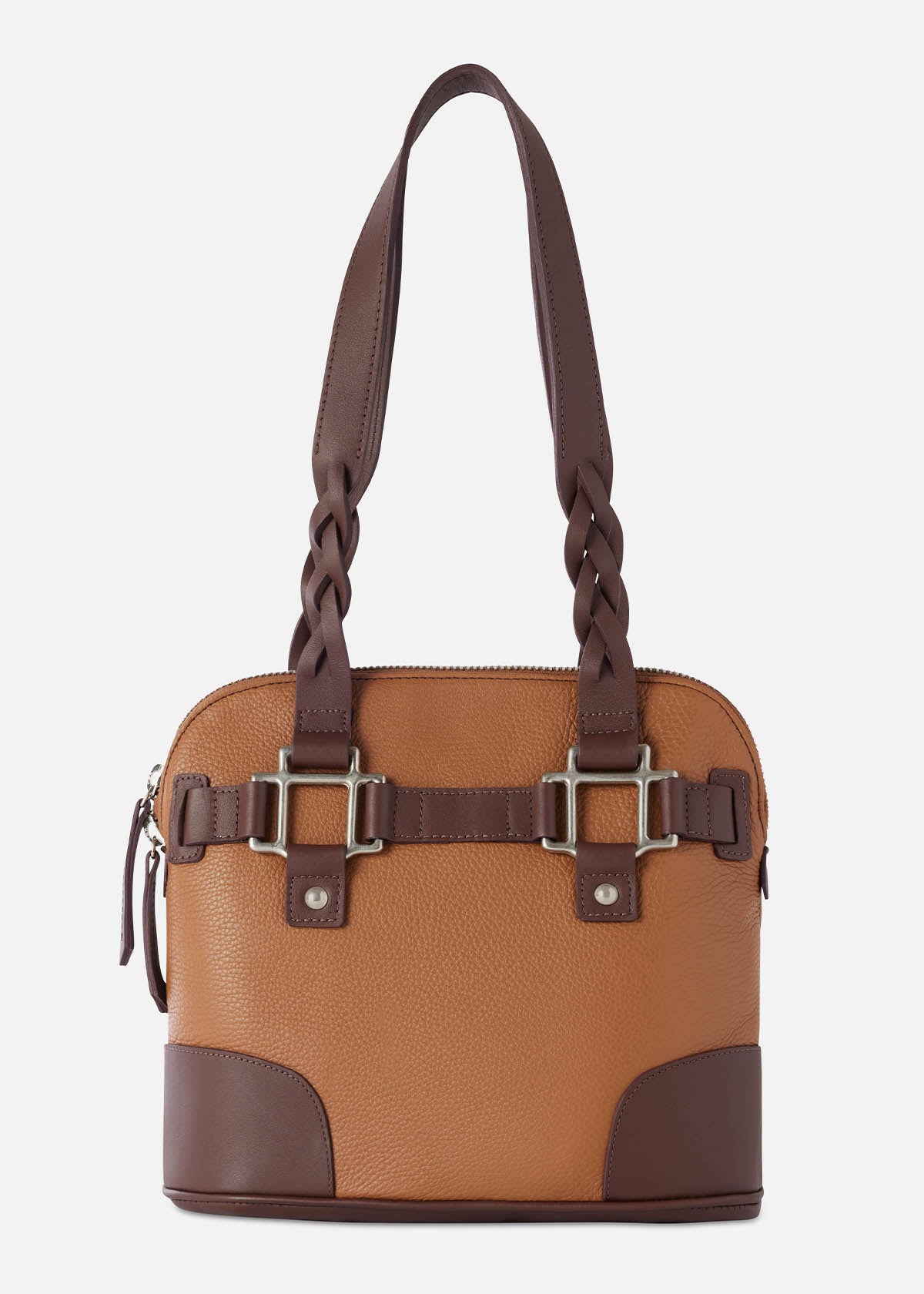 Bronzed Caramel/ Brown::variant::Oughton Cob Purse in Pebbled Leather