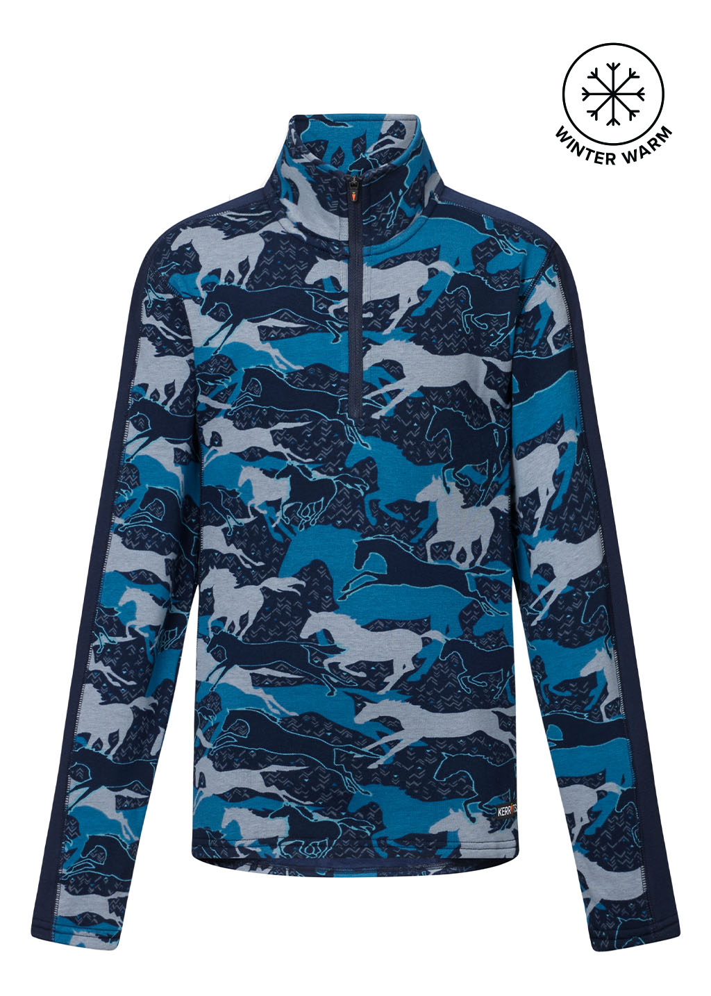 NIGHTSKY GALLOP::variant::Kids Plush Printed Fleece Half Zip