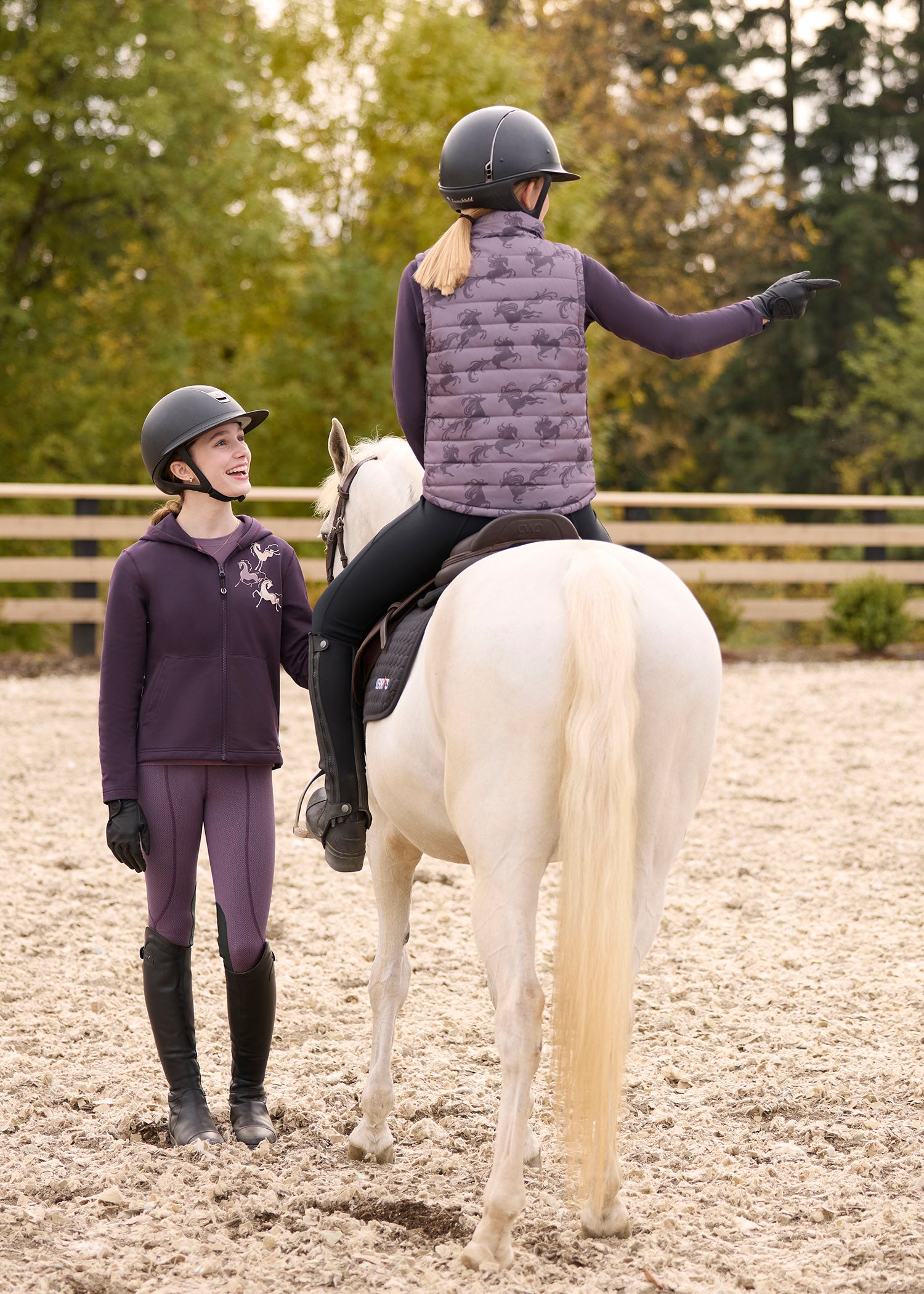 Kids Fleece Lite II Knee Patch Riding Tight