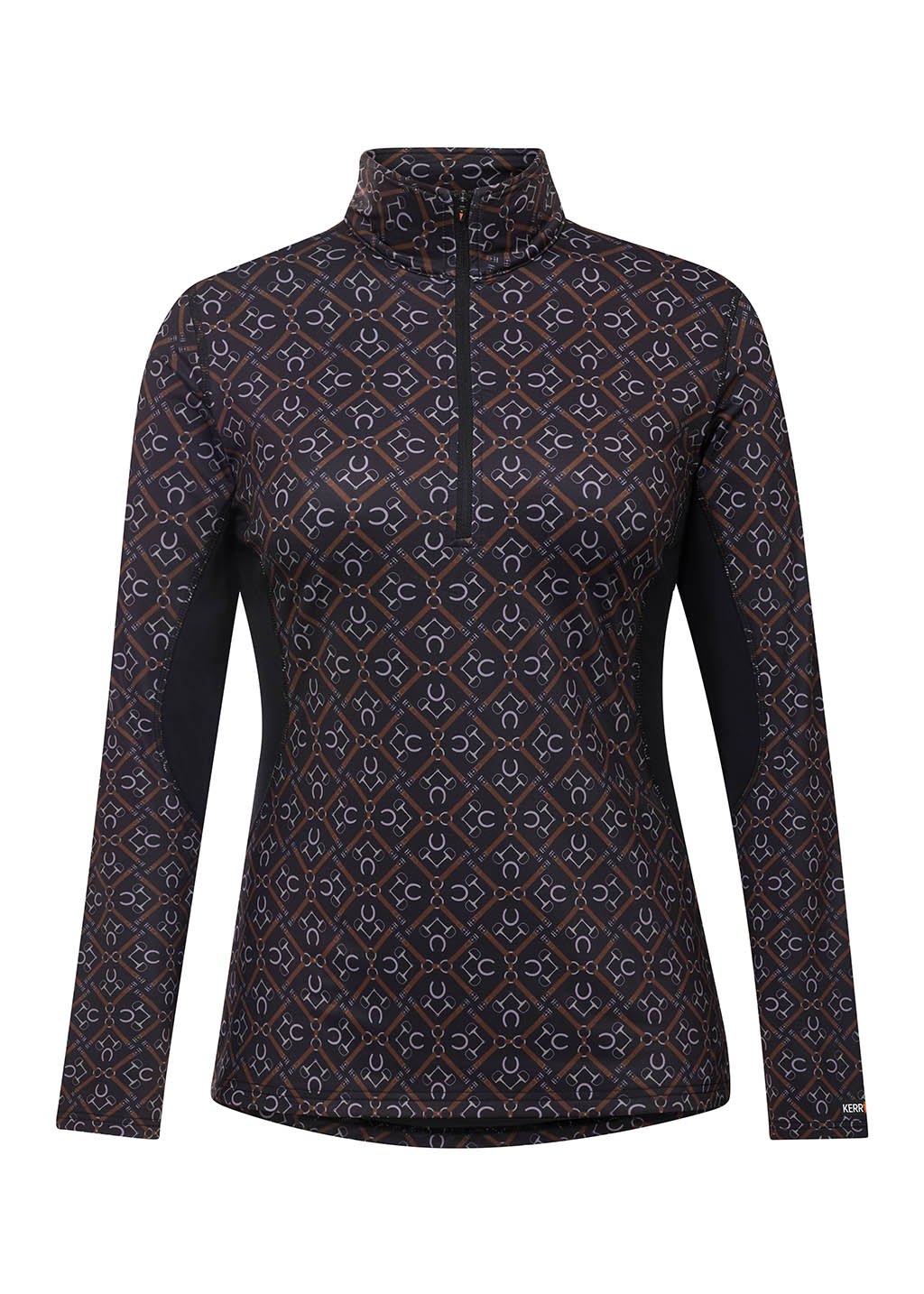 BLACK TACK TRUNK GEO::variant::On Course Quarter Zip Fleece Tech Top Print