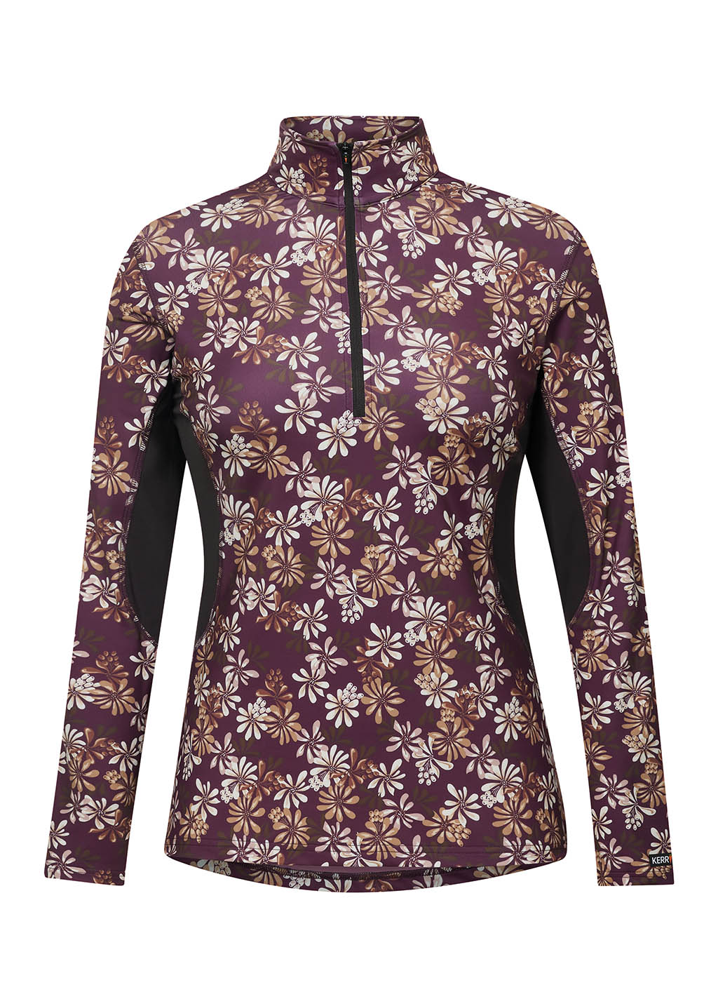 VINEYARD AUTUMN BOUQUET::variant::On Course Quarter Zip Fleece Tech Top Print