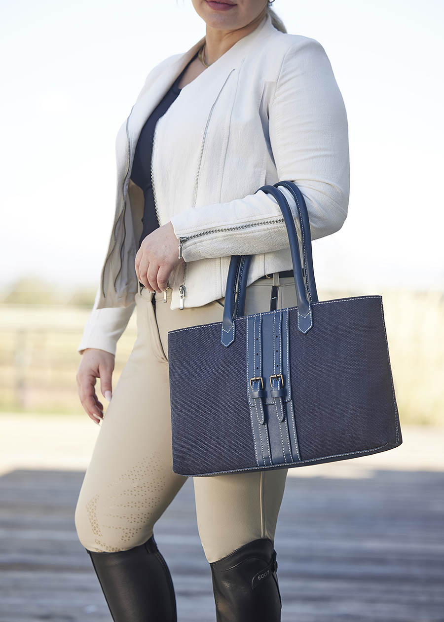 Iconic Navy::variant::Oughton Half Halt Handbag in Vintage Canvas