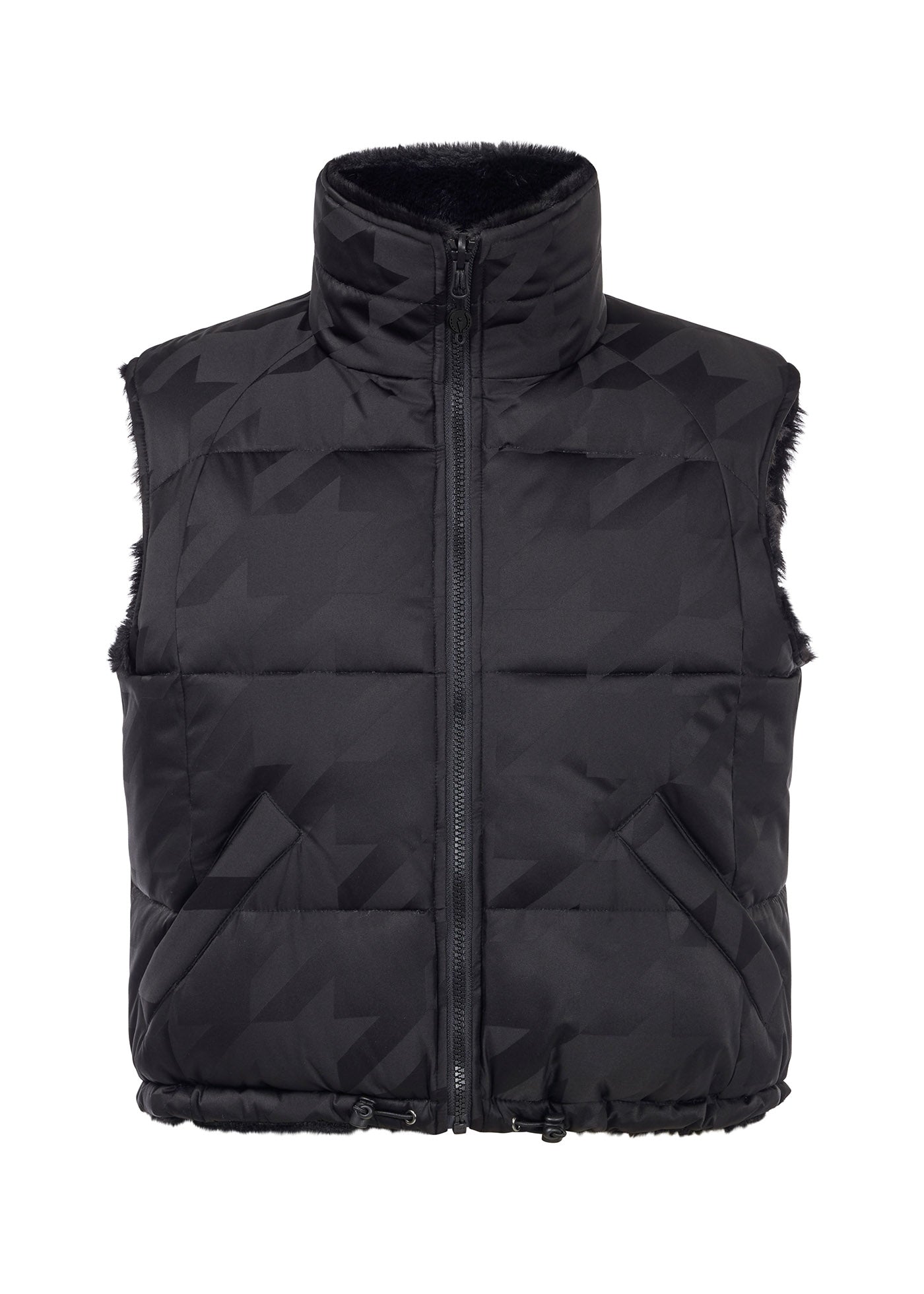 Skyline Houndstooth Reversible Puffer Vest