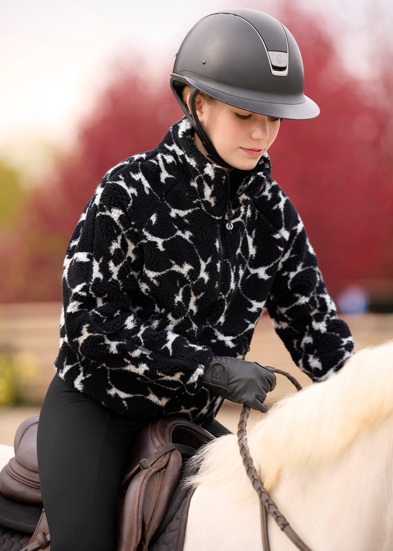 Kids Fleece Lite II Knee Patch Riding Tight