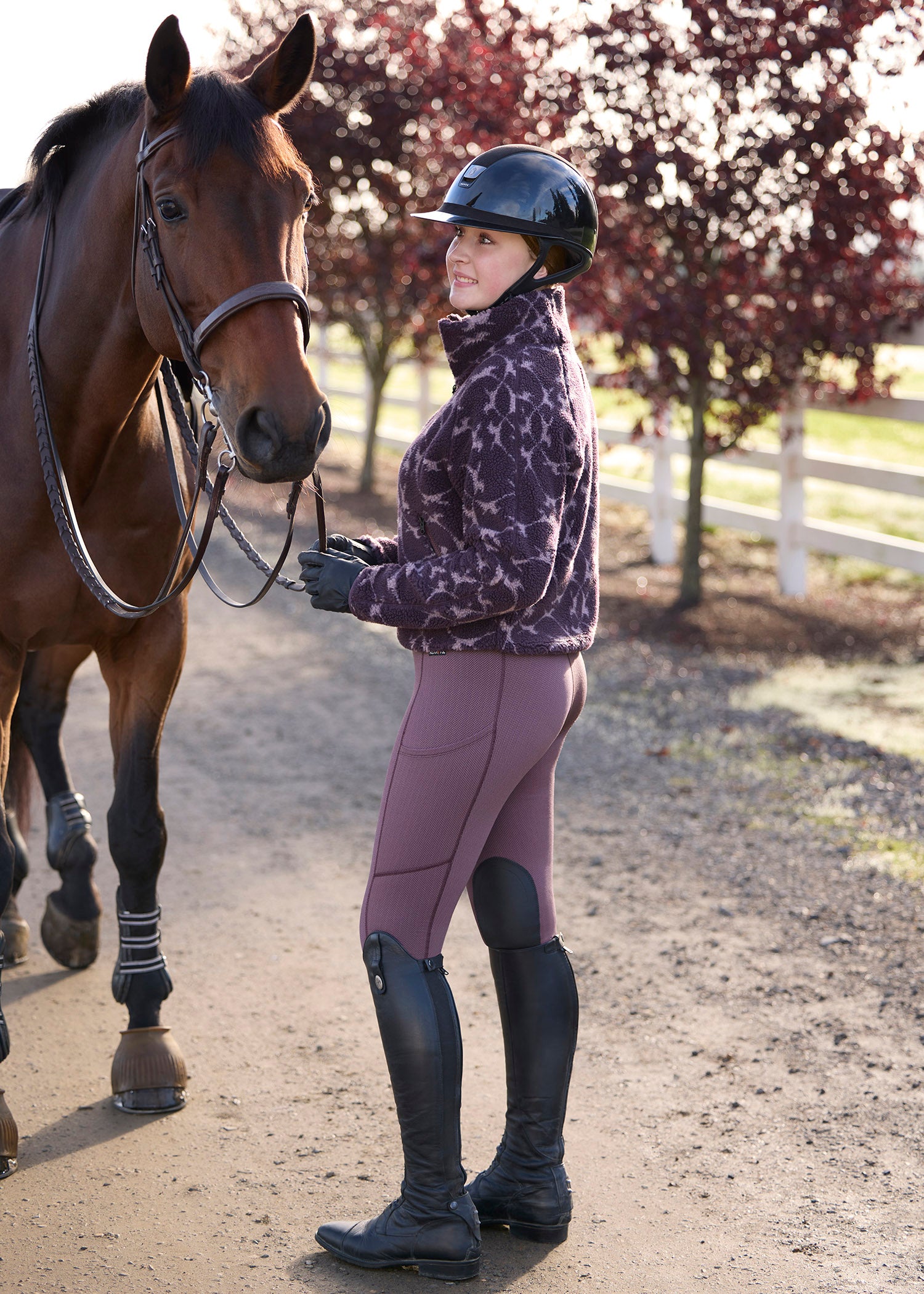 Fleece Lite II Knee Patch Riding Tight
