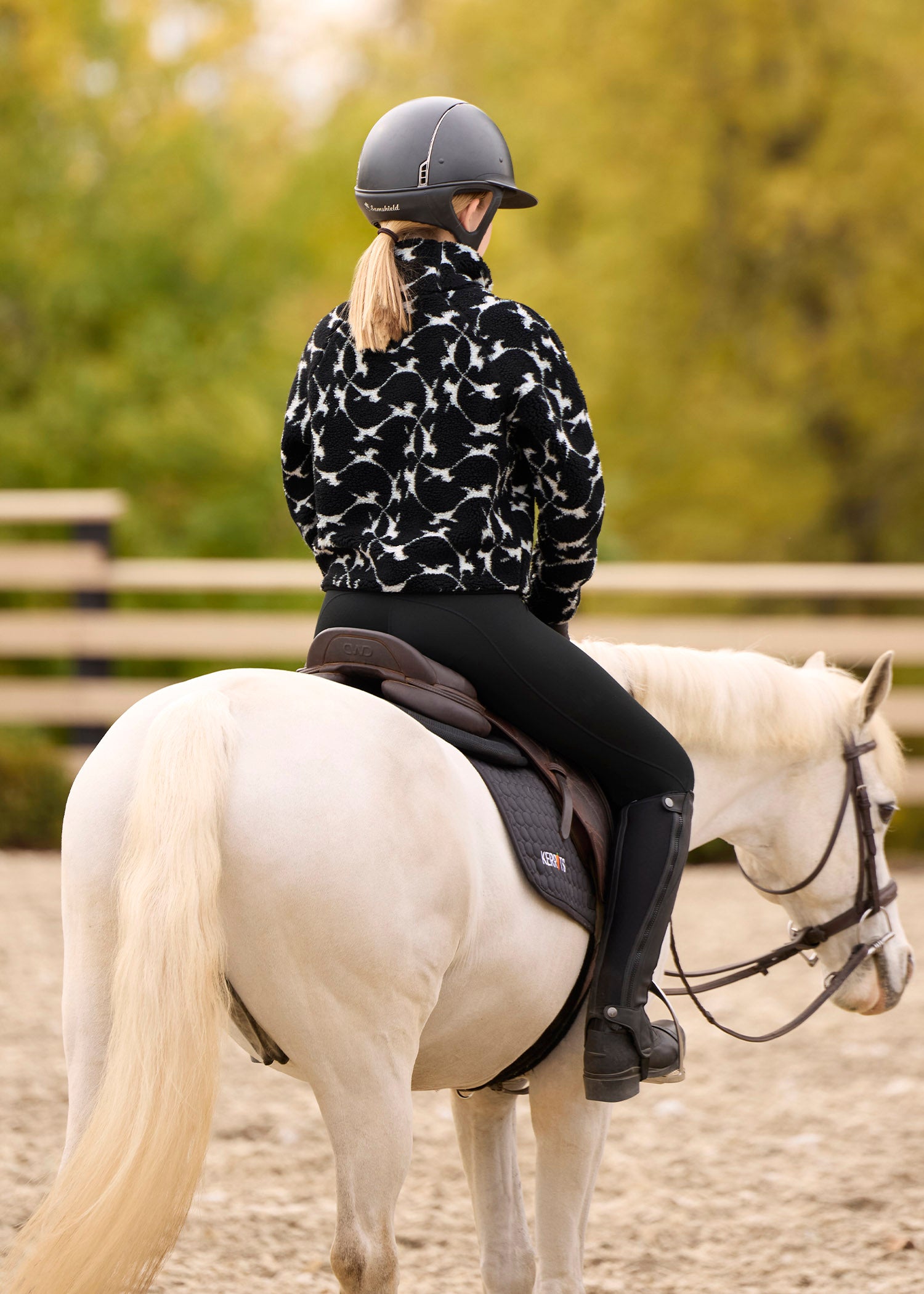 Kids Fleece Lite II Knee Patch Riding Tight