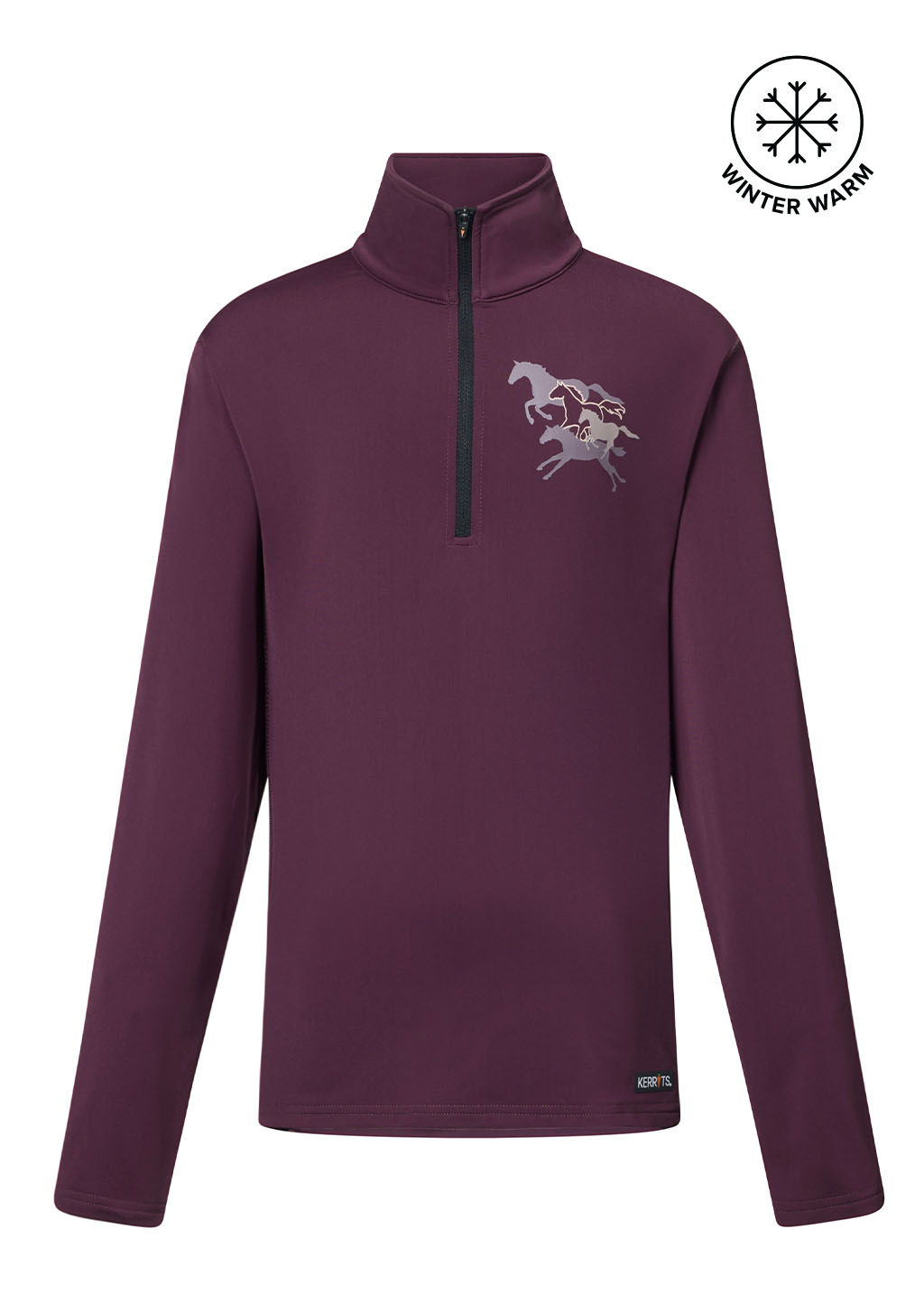 VINEYARD::variant::Kids In Stride Quarter Zip Tech Top