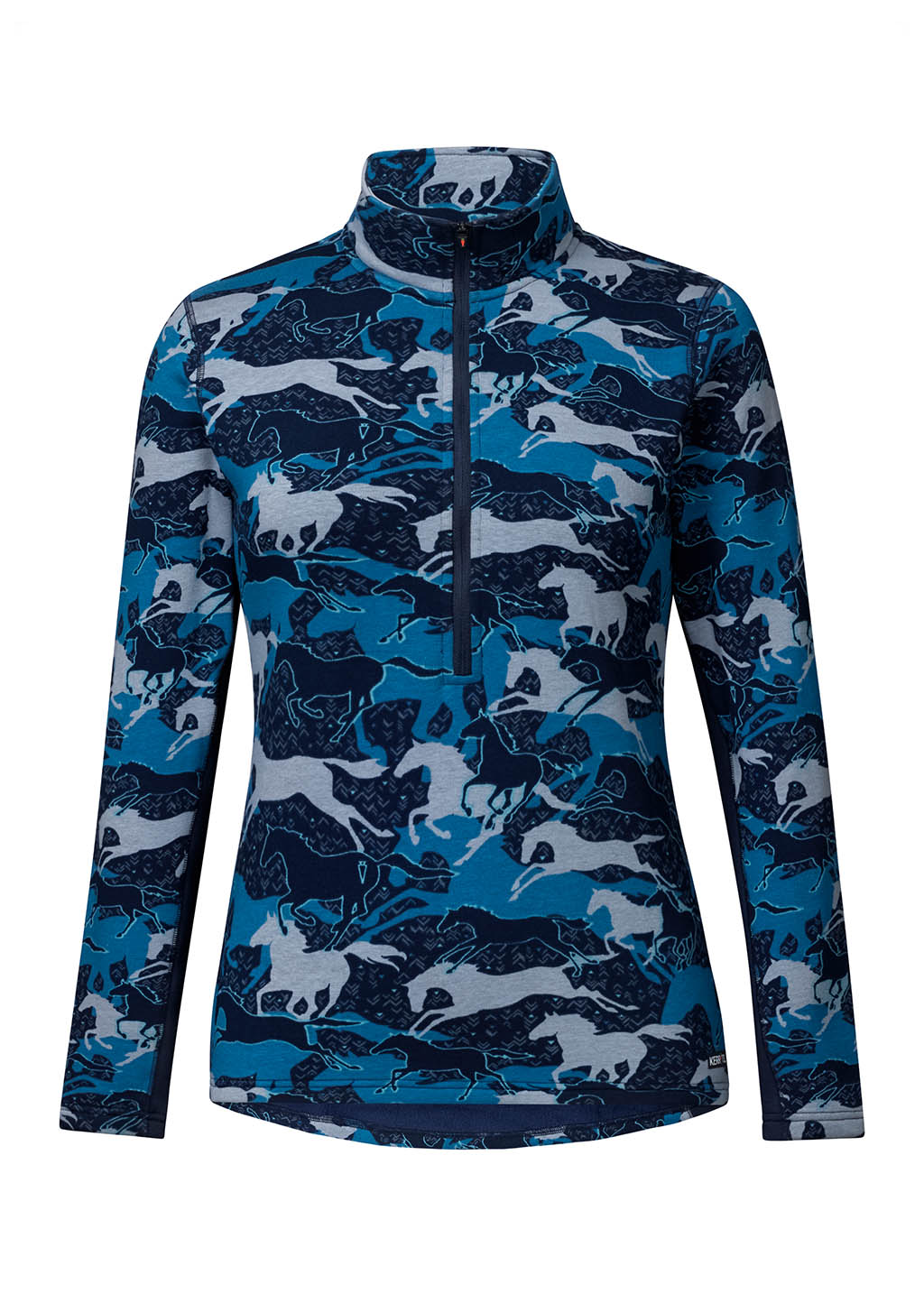 NIGHTSKY GALLOP::variant::Plush Printed Fleece Half Zip Top