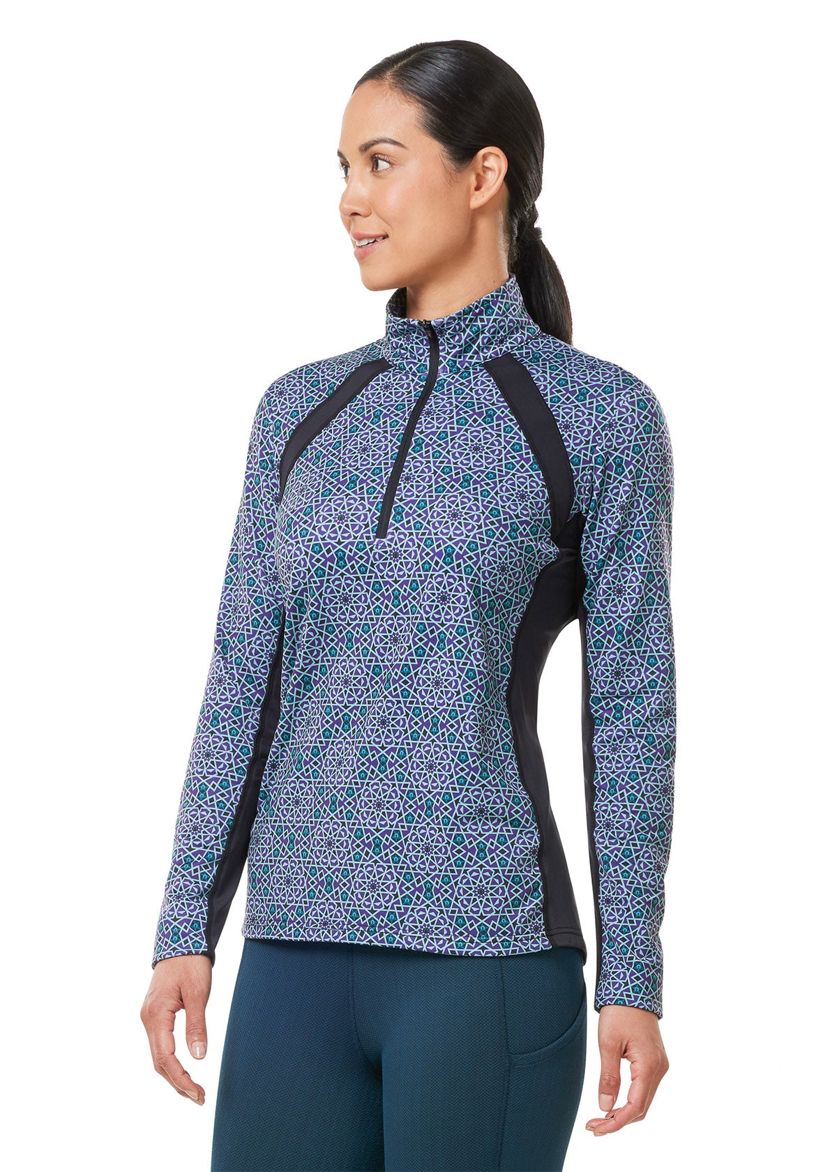 IRIS STARLIGHT::variant::Rail Side Quarter Zip Tech Top