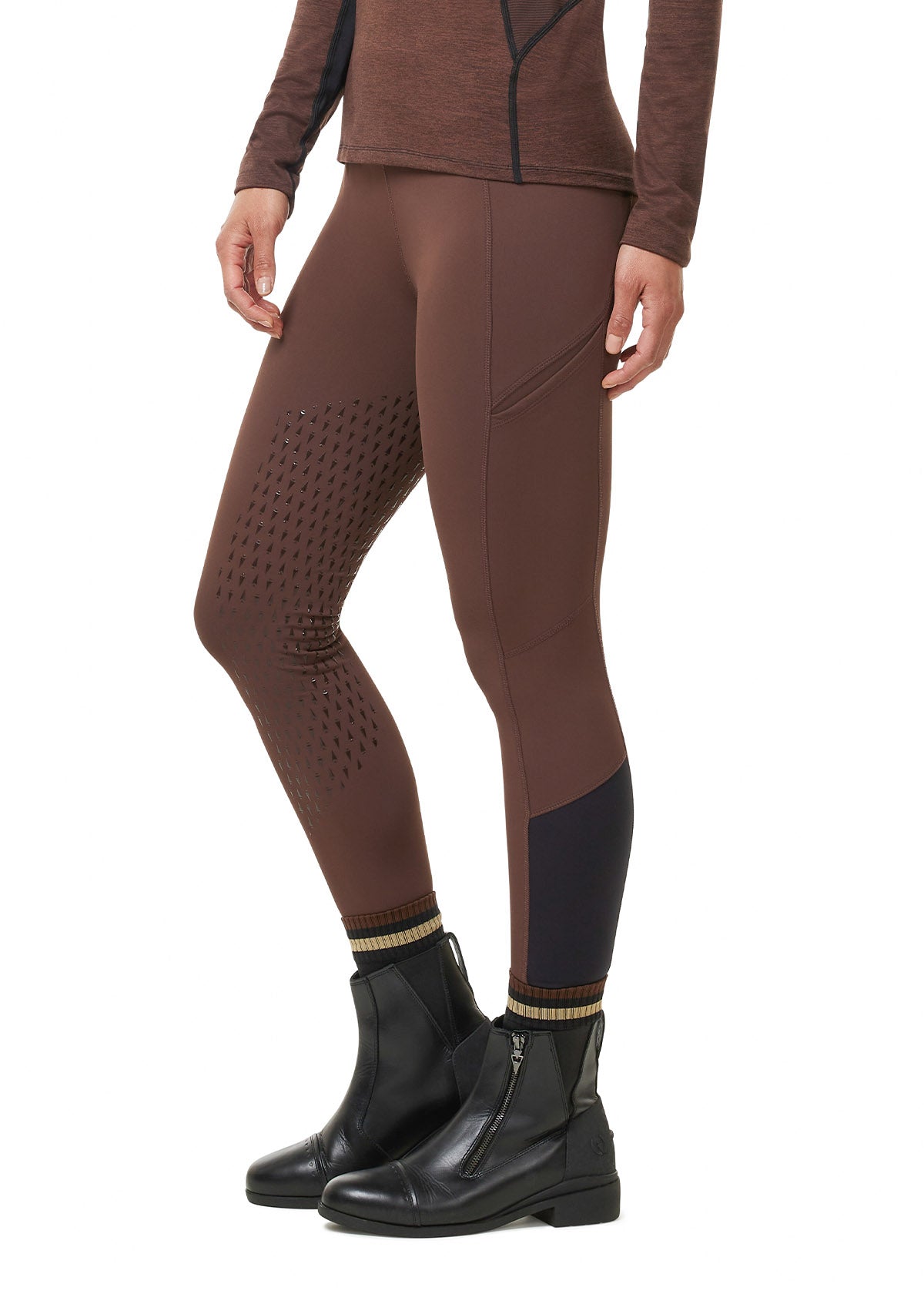 LEATHER/ BLACK::variant::Thermo Tech Full Leg Tight