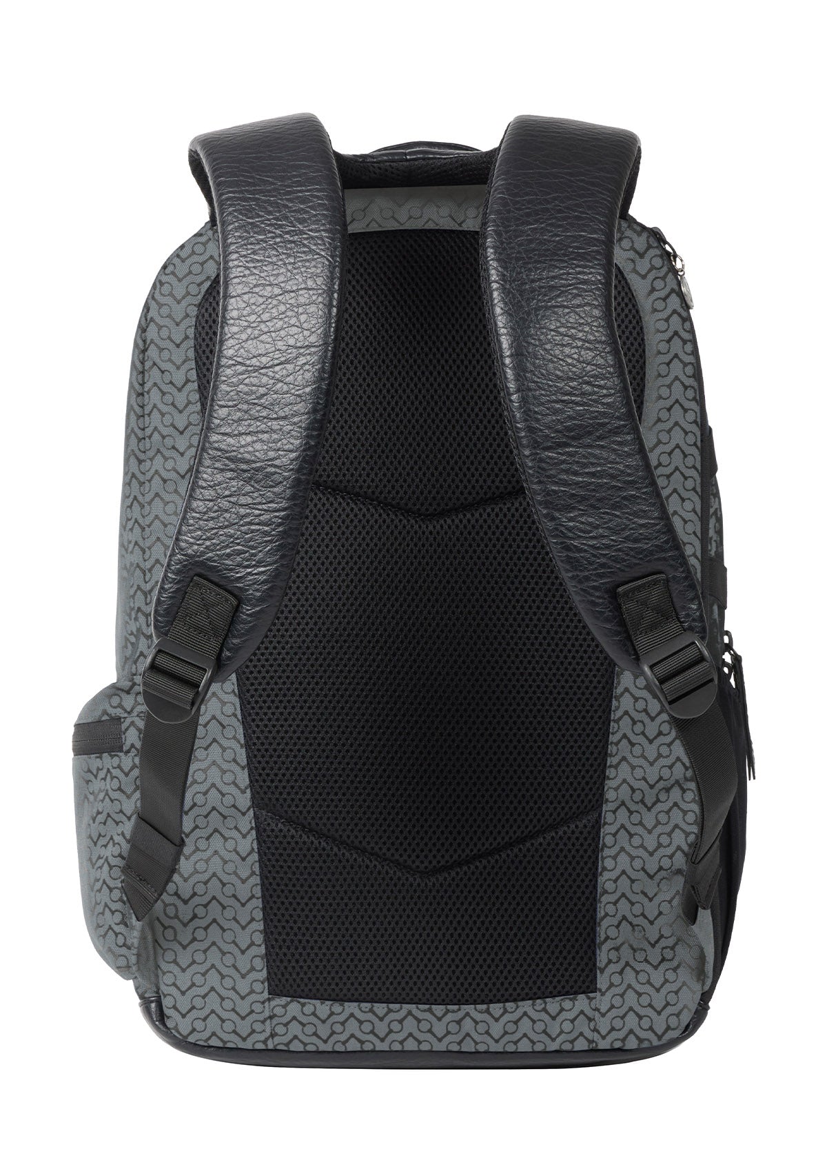 Back view of the Kerrits EQ Backpack in Sage Chevron Bits, featuring ergonomic, padded shoulder straps for comfortable carrying.