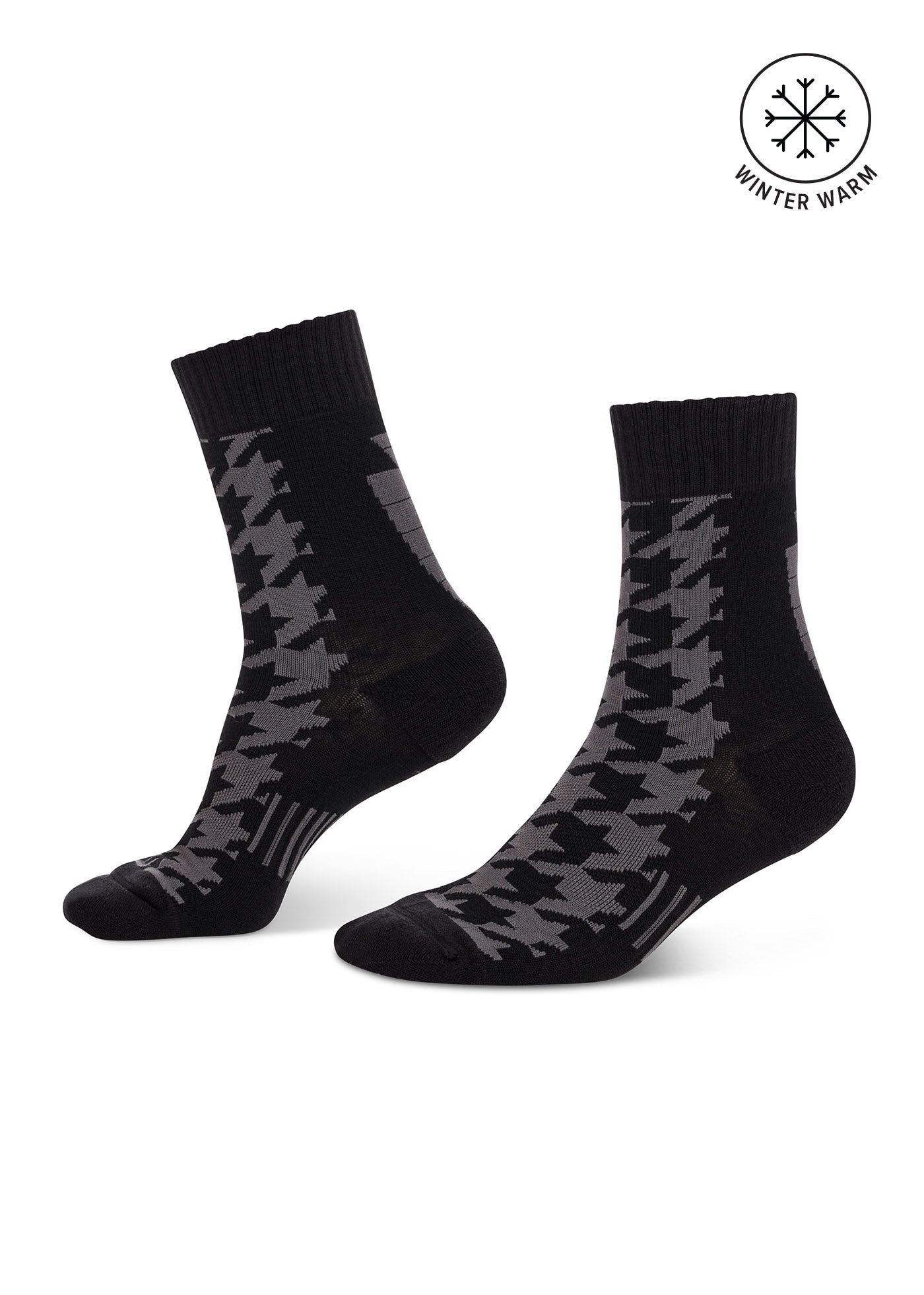 Houndstooth Wool Paddock Boot Socks