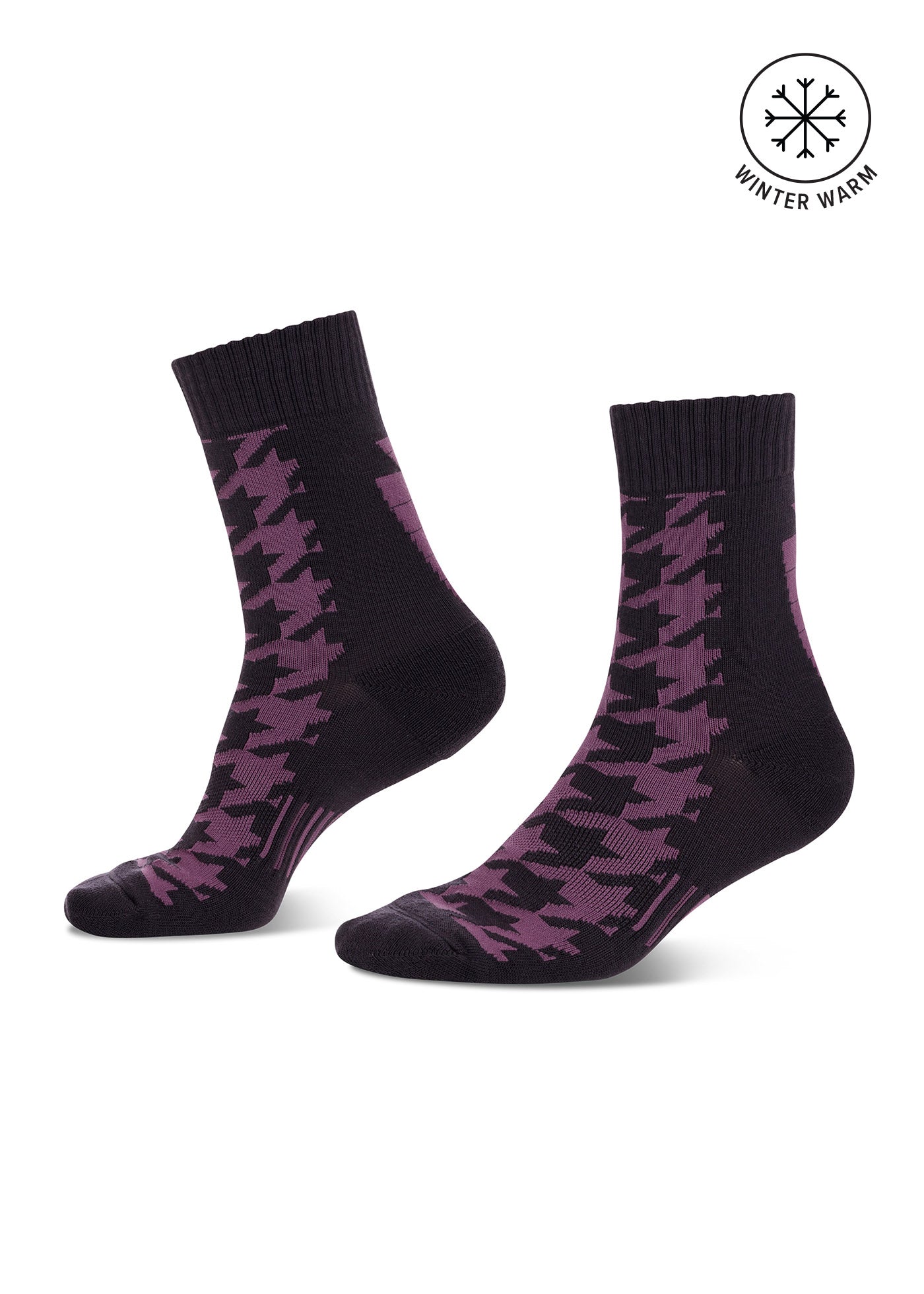 Houndstooth Wool Paddock Boot Socks