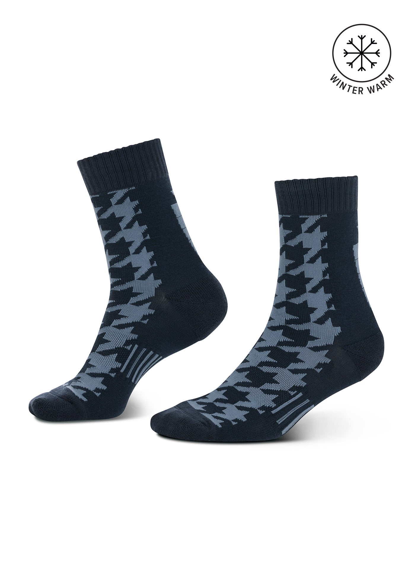 Houndstooth Wool Paddock Boot Socks