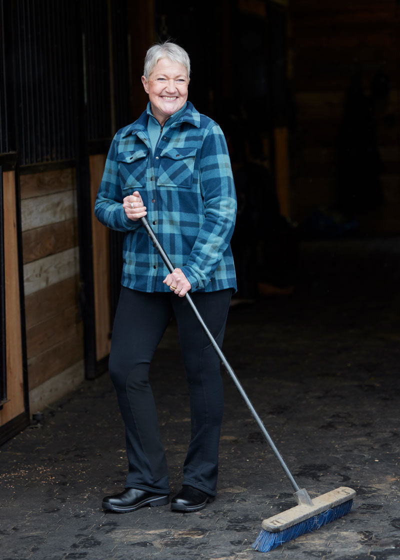 NIGHTSKY/ FIR PLAID::variant::Alpine Fleece Snap Front Barn Shirt