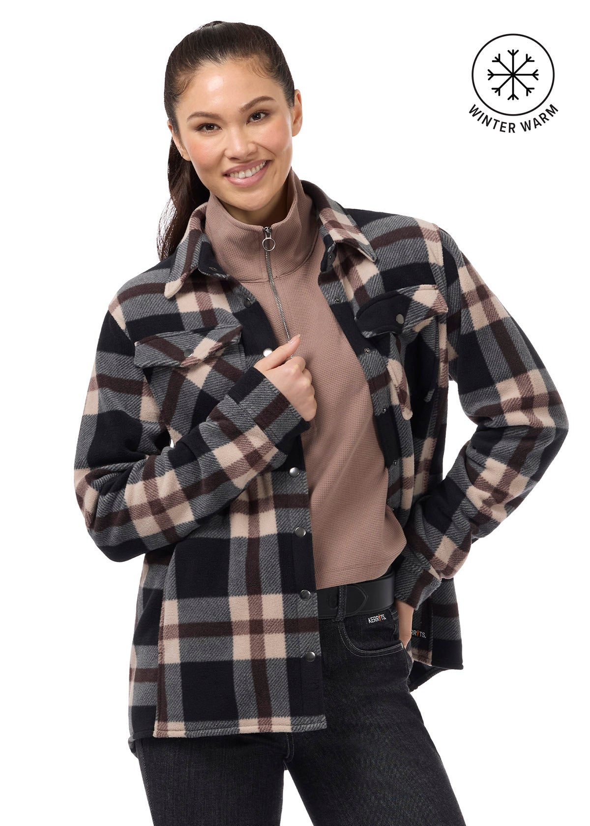 Alpine Fleece Snap Front Barn Shirt