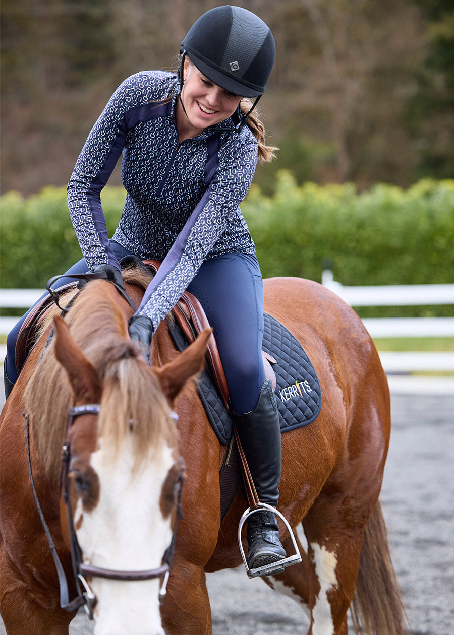 First Level Quarter Zip Stretch Fleece Tech Top - Print