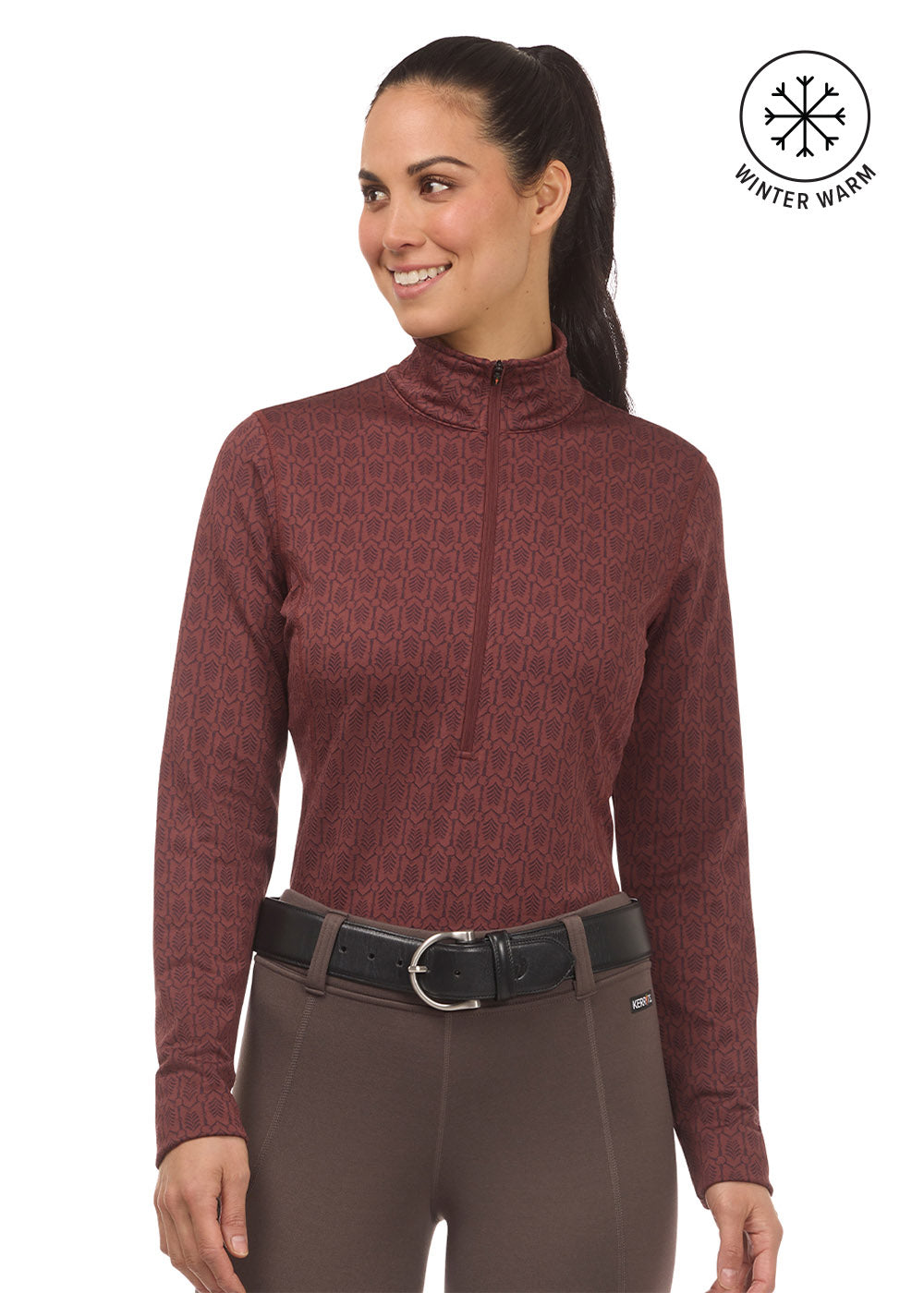 Snaffle Links Fleece Half Zip Riding Top