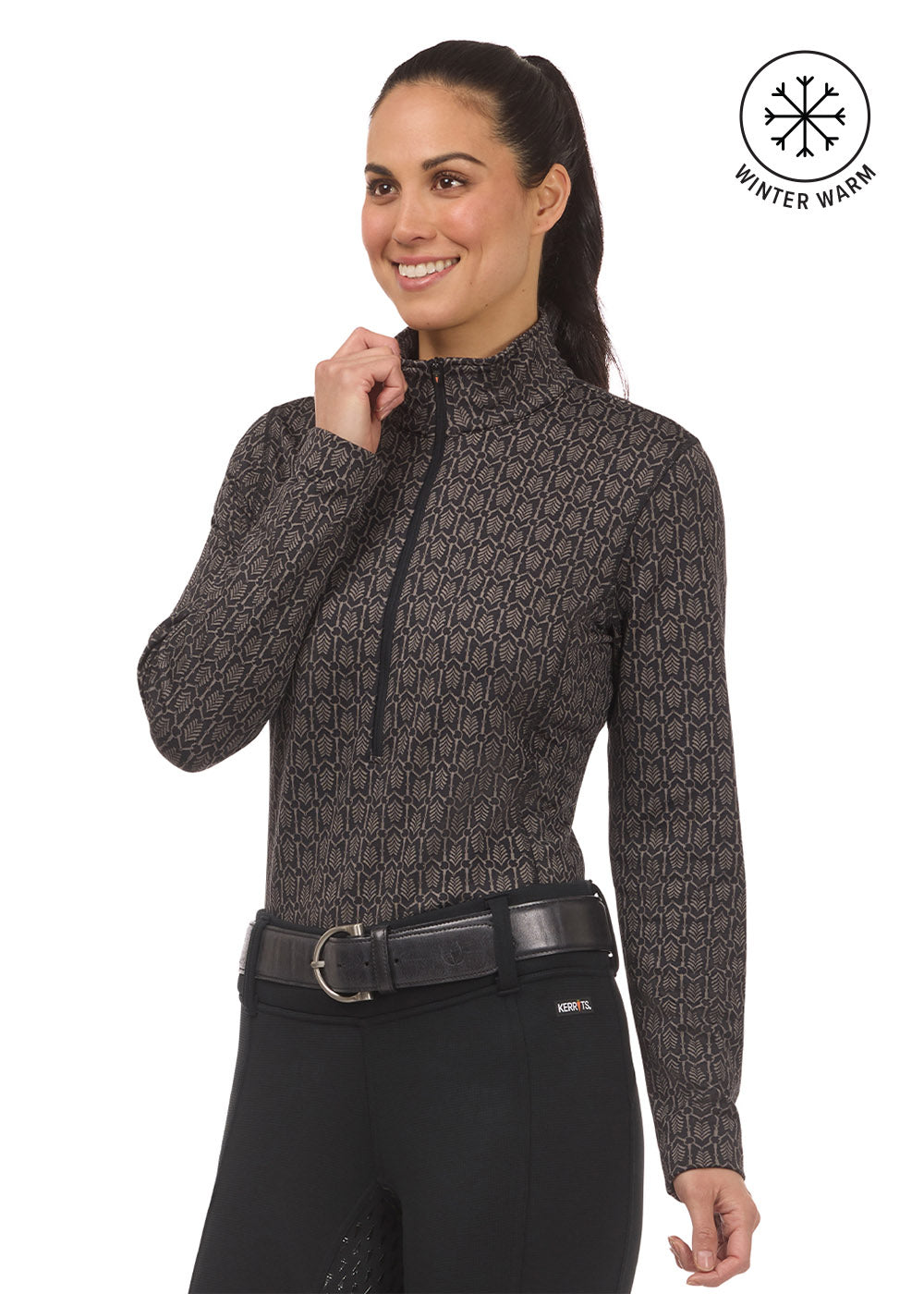Snaffle Links Fleece Half Zip Riding Top
